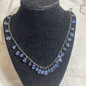 Elegant Blue Crystal Necklace